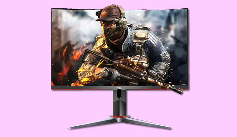 AOC27寸高清孤形顯示器，75HZ-1080P